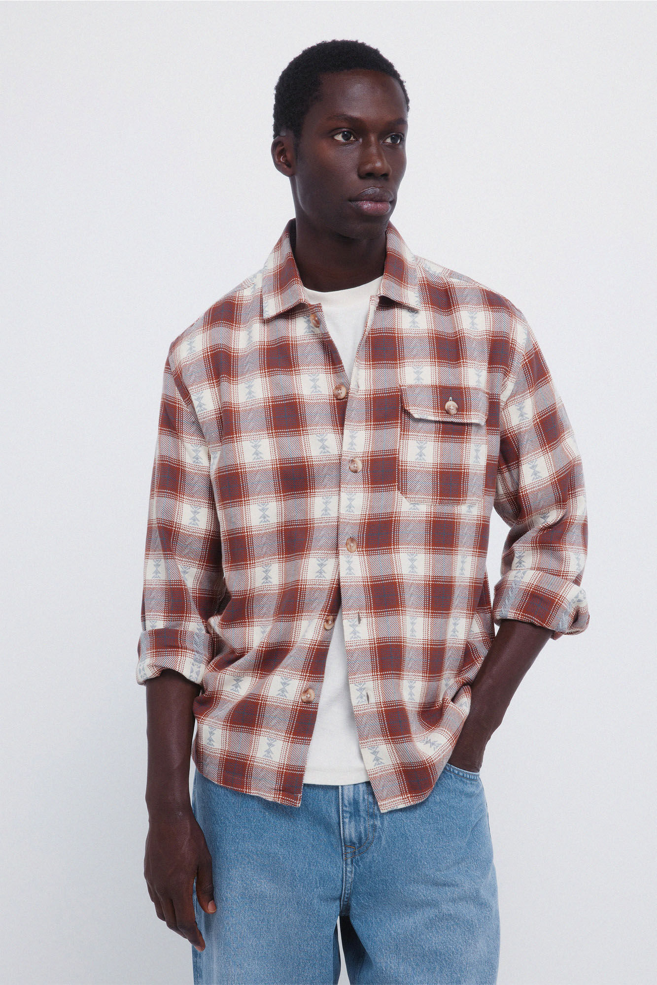 Springfield Sobrecamisa &eacute;tnica sobrecamisa naranja