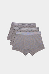 Springfield Pack 3 boxers algodón gris estampado bicis gris medio