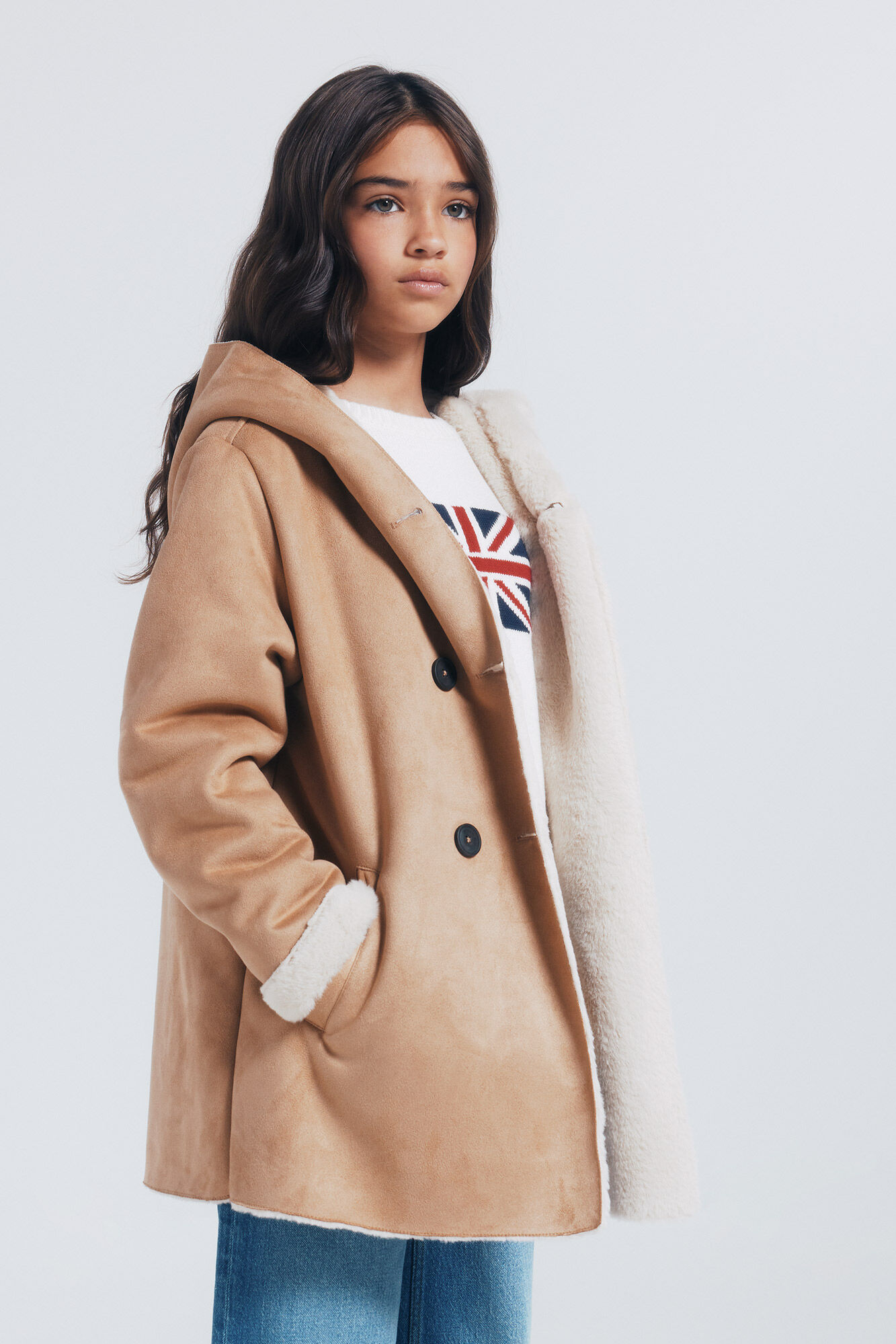 Springfield Kids Chaqueta cruzada pa&ntilde;o ni&ntilde;a beige