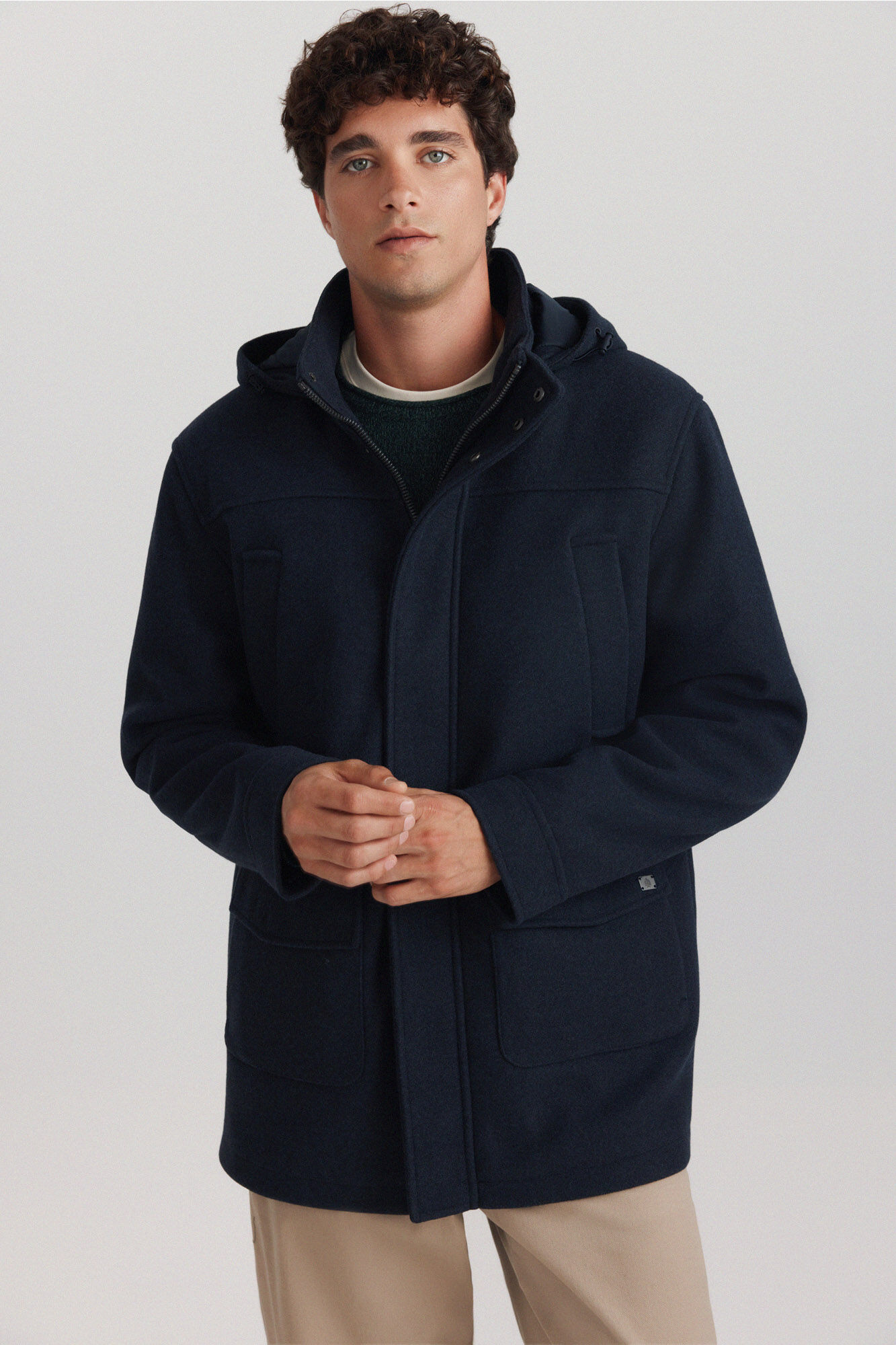 Springfield Parka larga efecto lana