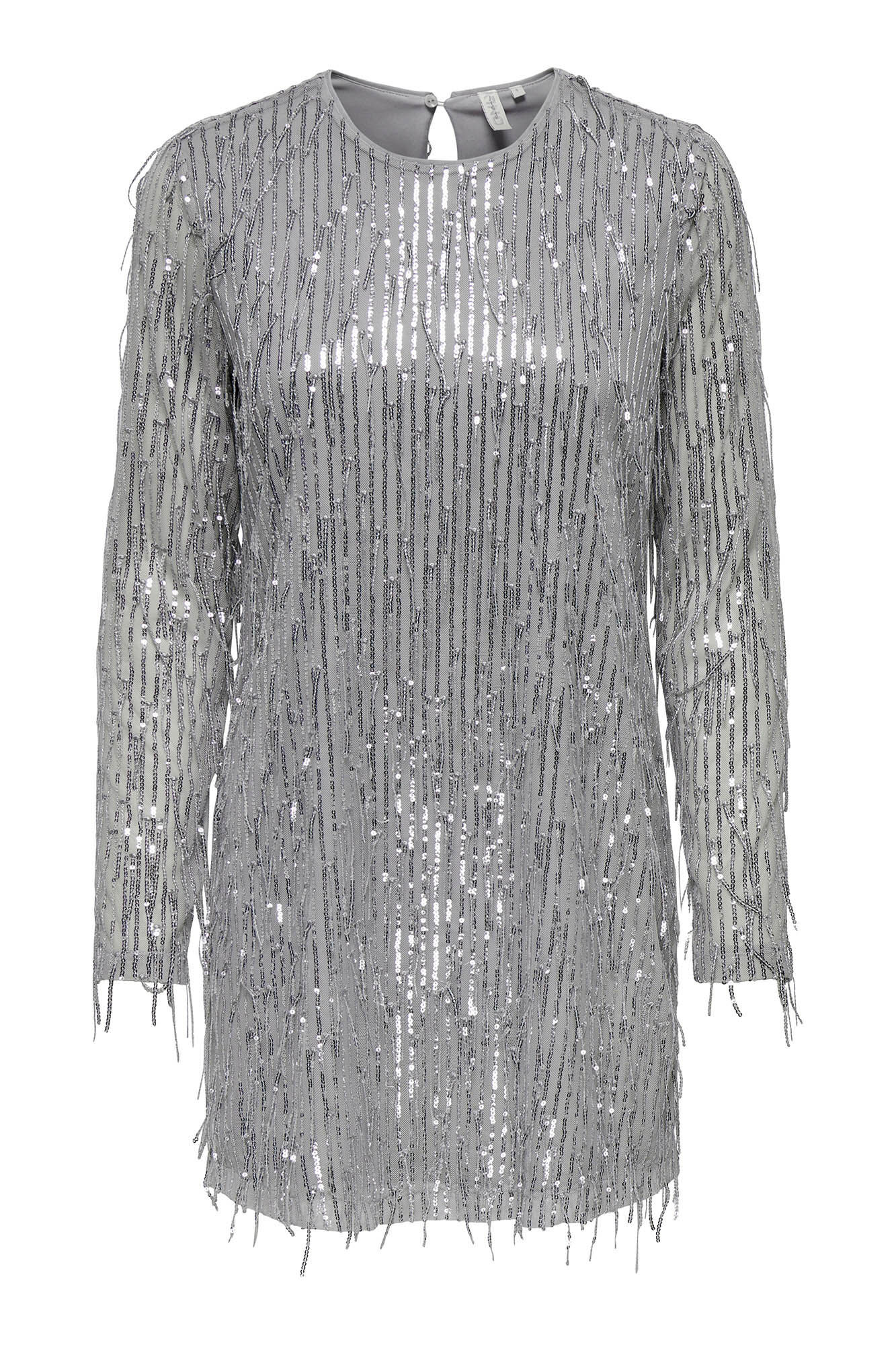 Only Vestido corto lentejuelas gris