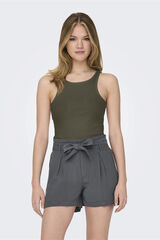Springfield Playera larga de tirantes verde