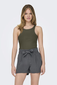 Springfield Playera larga de tirantes verde