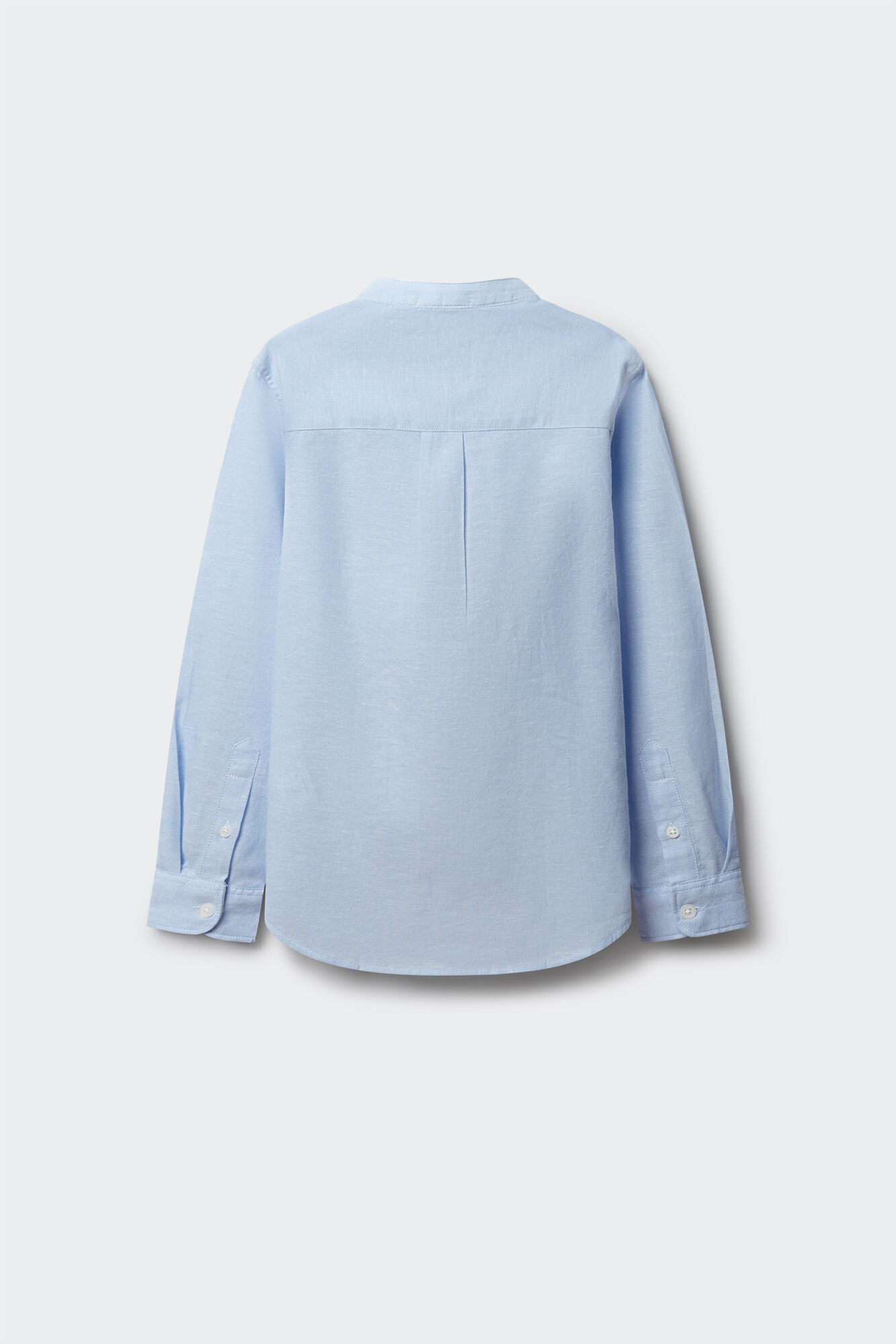 Springfield Kids Camisa de lino cuello mao para ni&ntilde;o azul