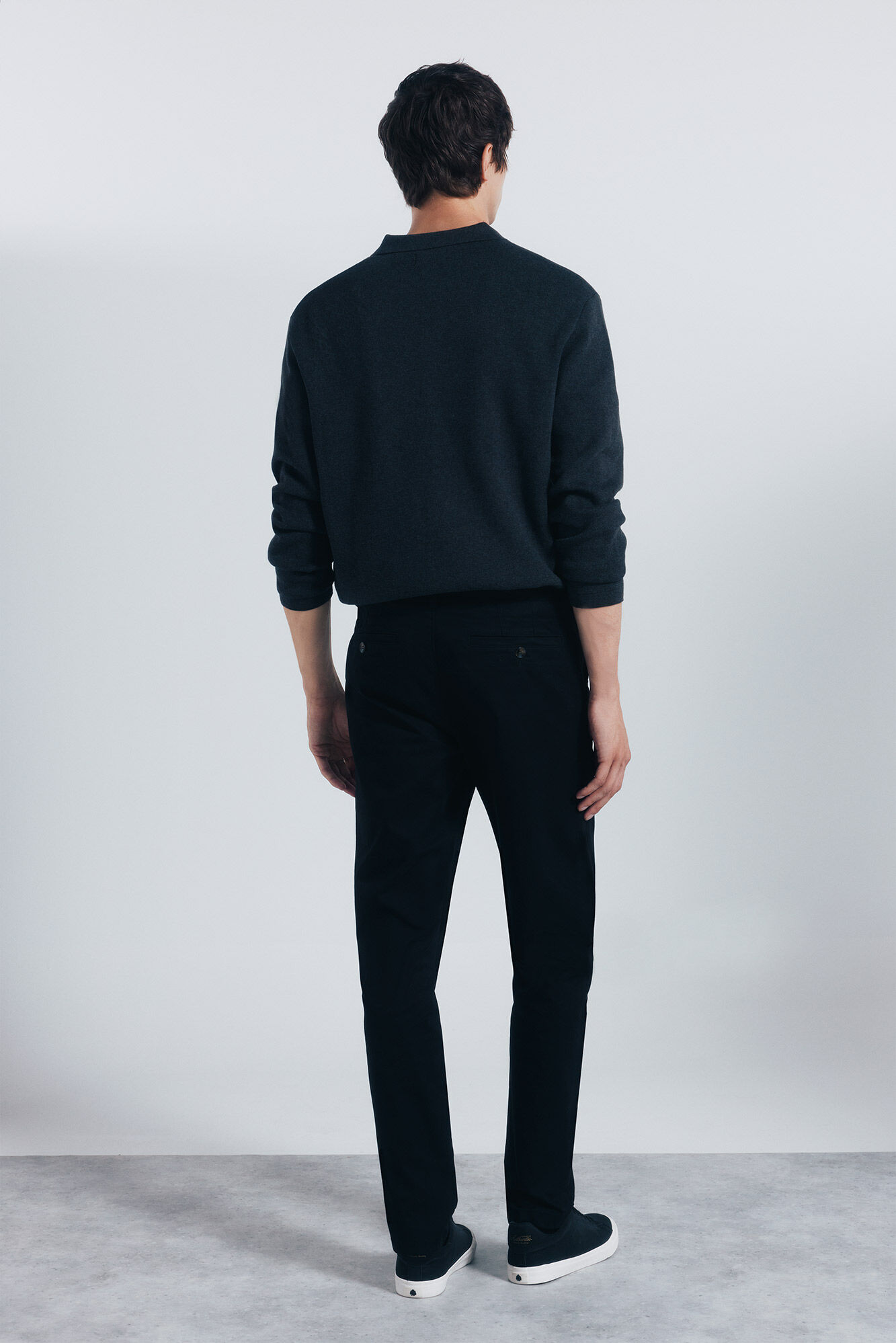 Springfield Pantal&oacute;n slim fit lavado negro