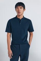 Springfield Cuello mao piqué regular fit con polo mao azul