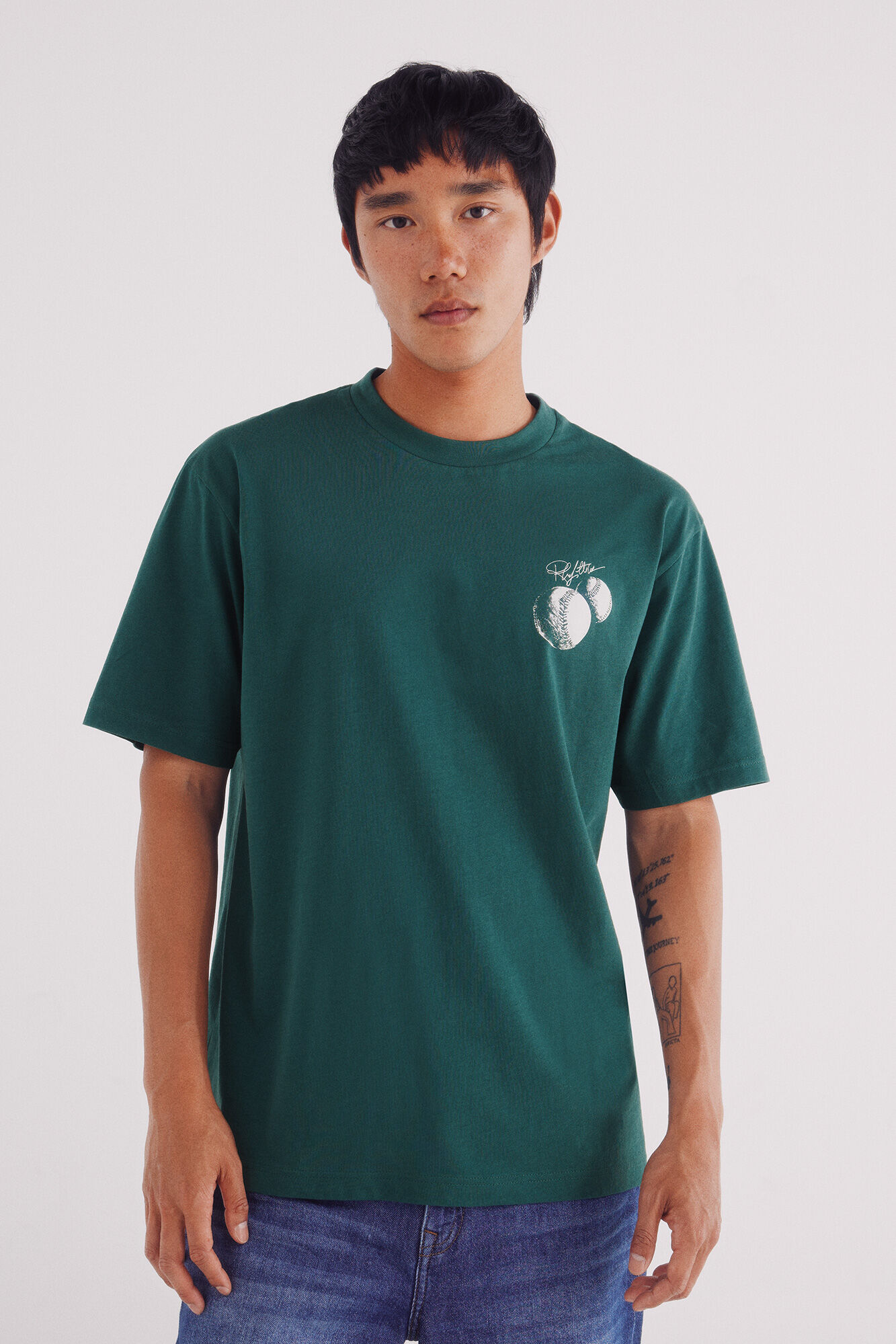 Springfield Camiseta baseball verde