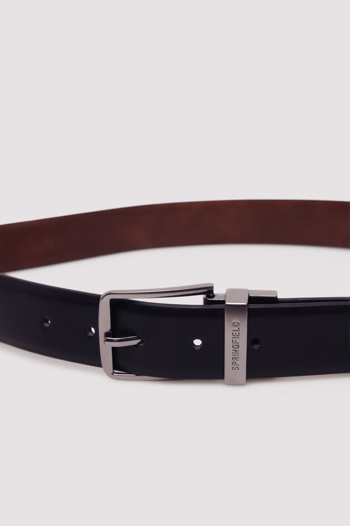 Springfield Cintur&oacute;n vaquero reversible negro