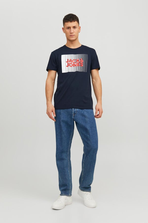 Jack & Jones Playera estándar fit marino