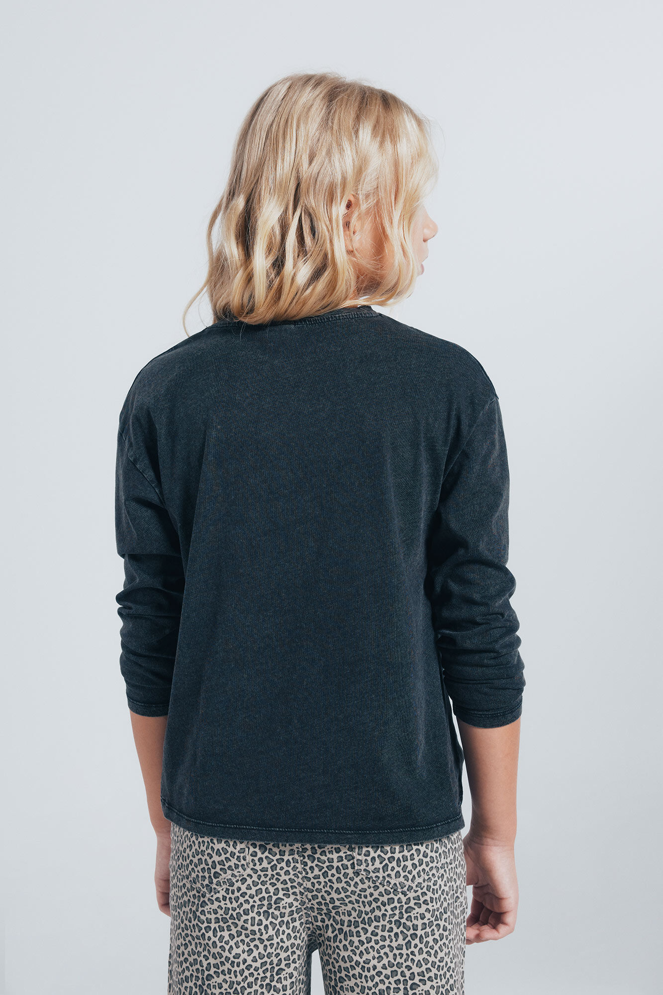 Springfield Kids Playera manga larga rayo diamantes ni&ntilde;a gris