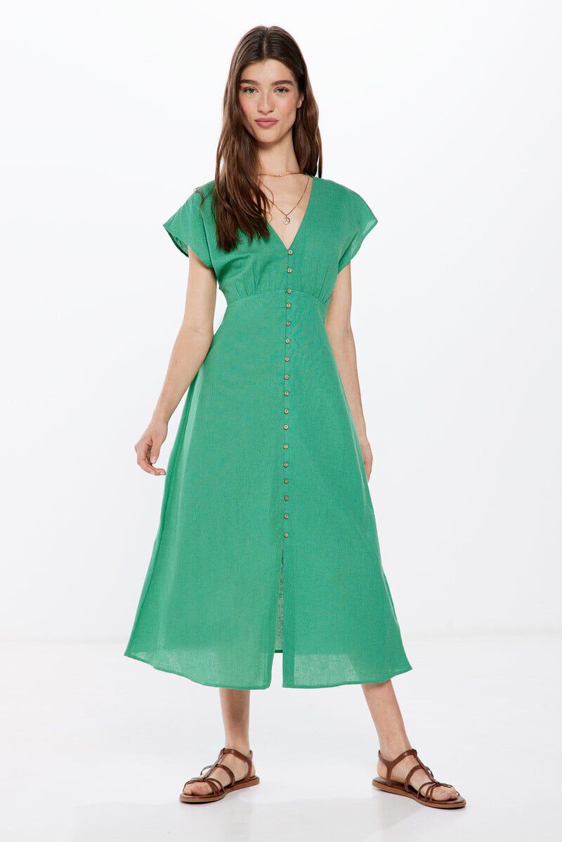 Dress Borneobulletin Springfield Vestidos Mujer 2019 Vestido 7/8