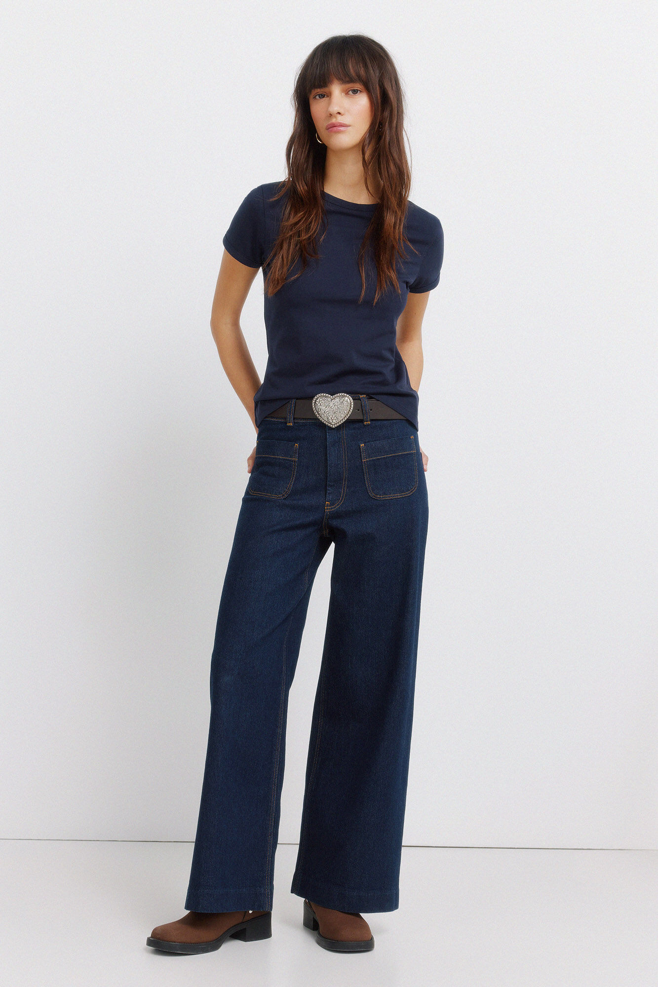 Springfield Playera b&aacute;sica entallada negro