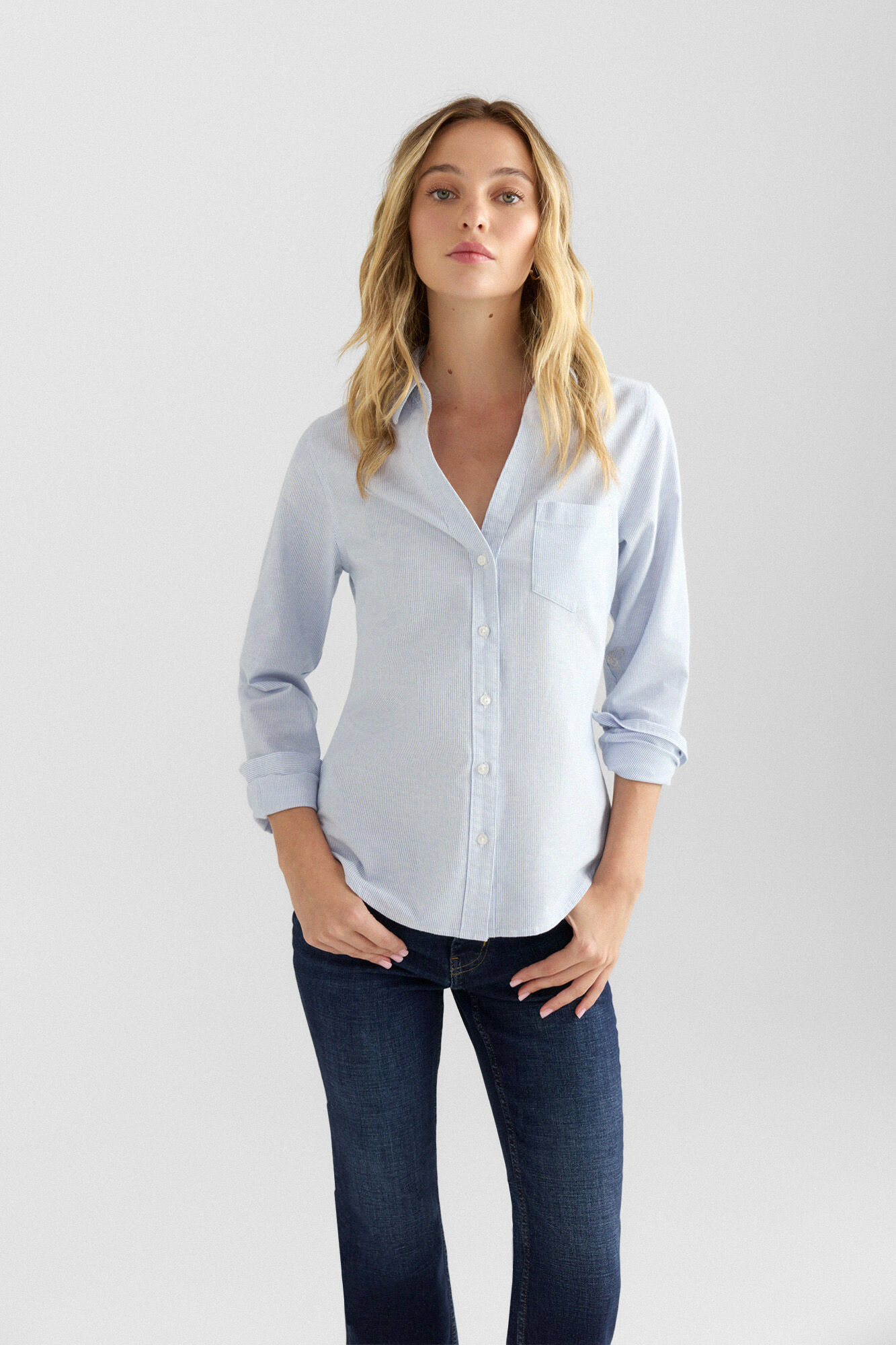Springfield Camisa oxford semi abierta