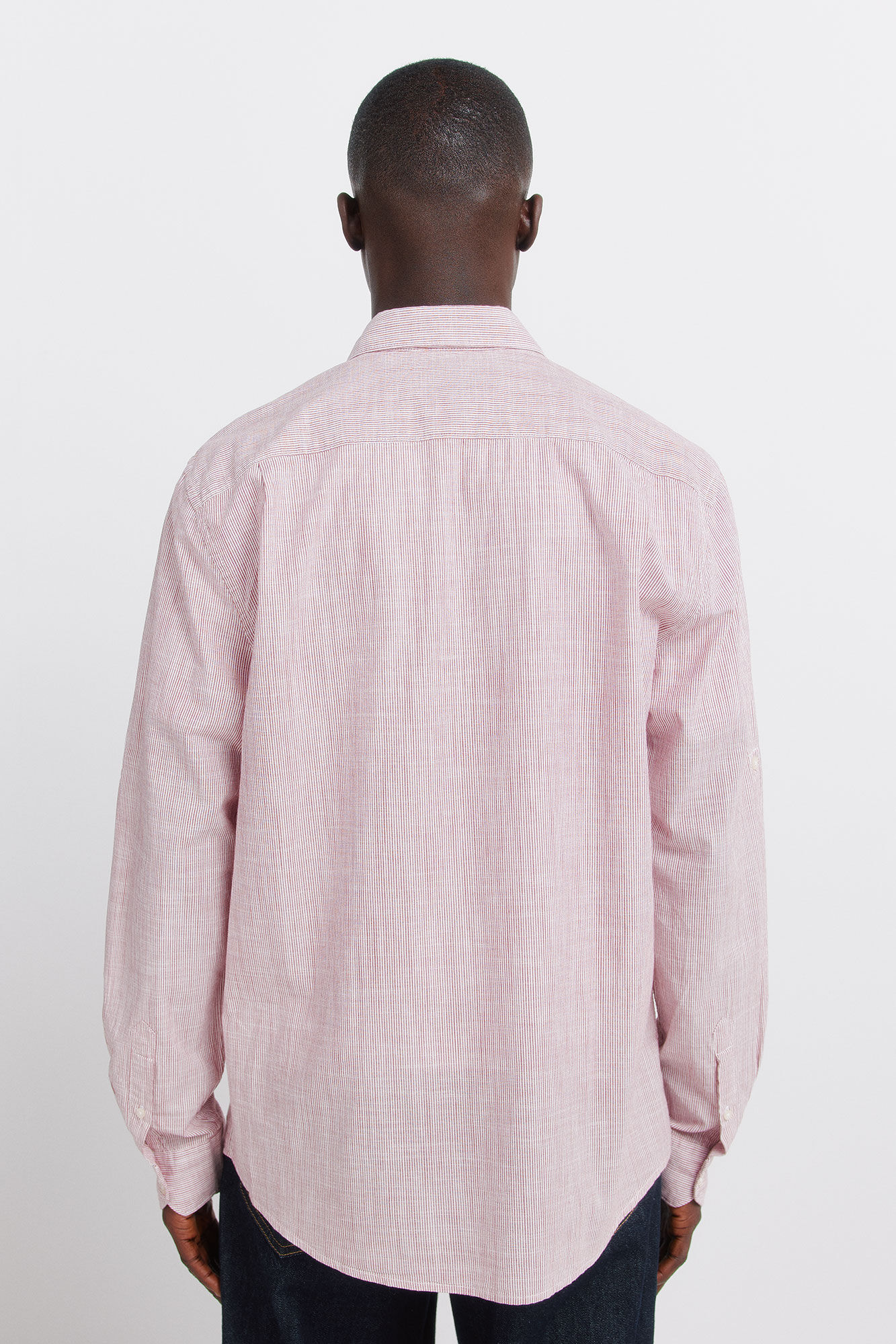 Springfield Camisa ligera de micro rayas rojo