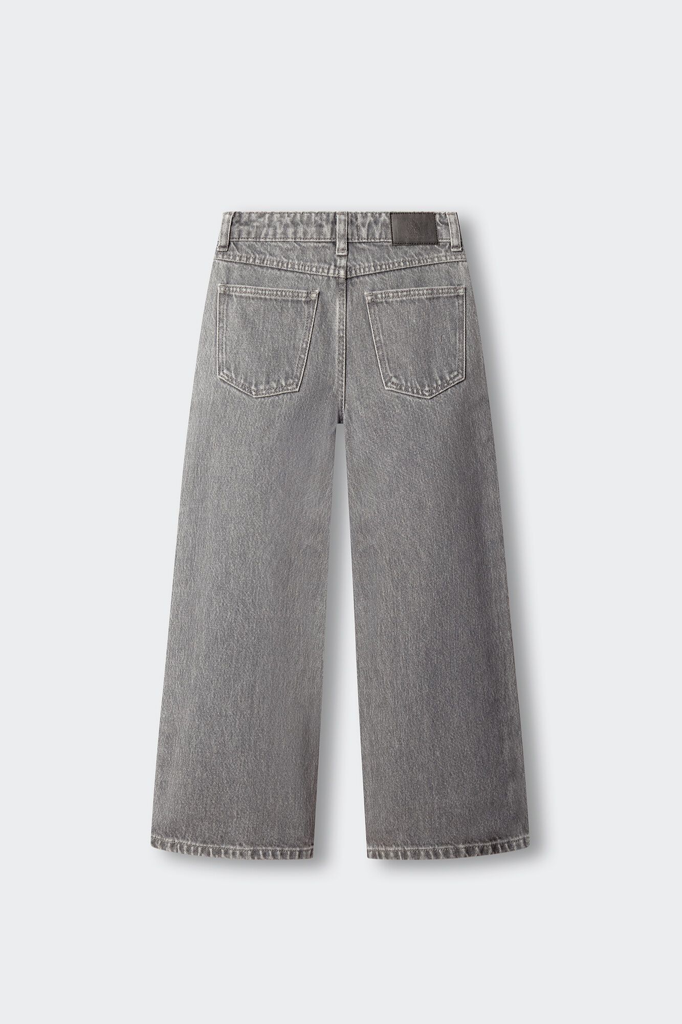 Springfield Kids Pantal&oacute;n wide leg de mezclilla con flecos para ni&ntilde;a