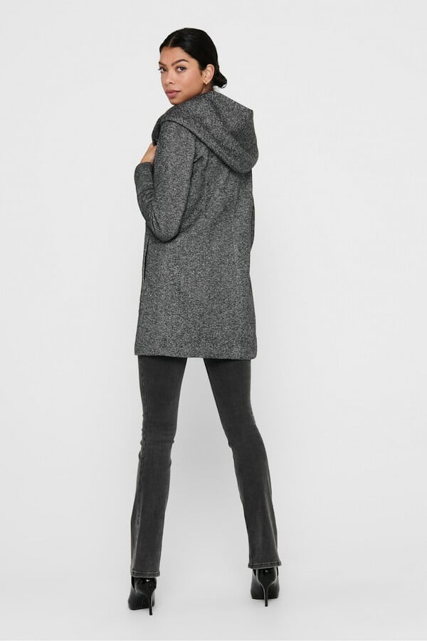 Only Abrigo midi de paño gris