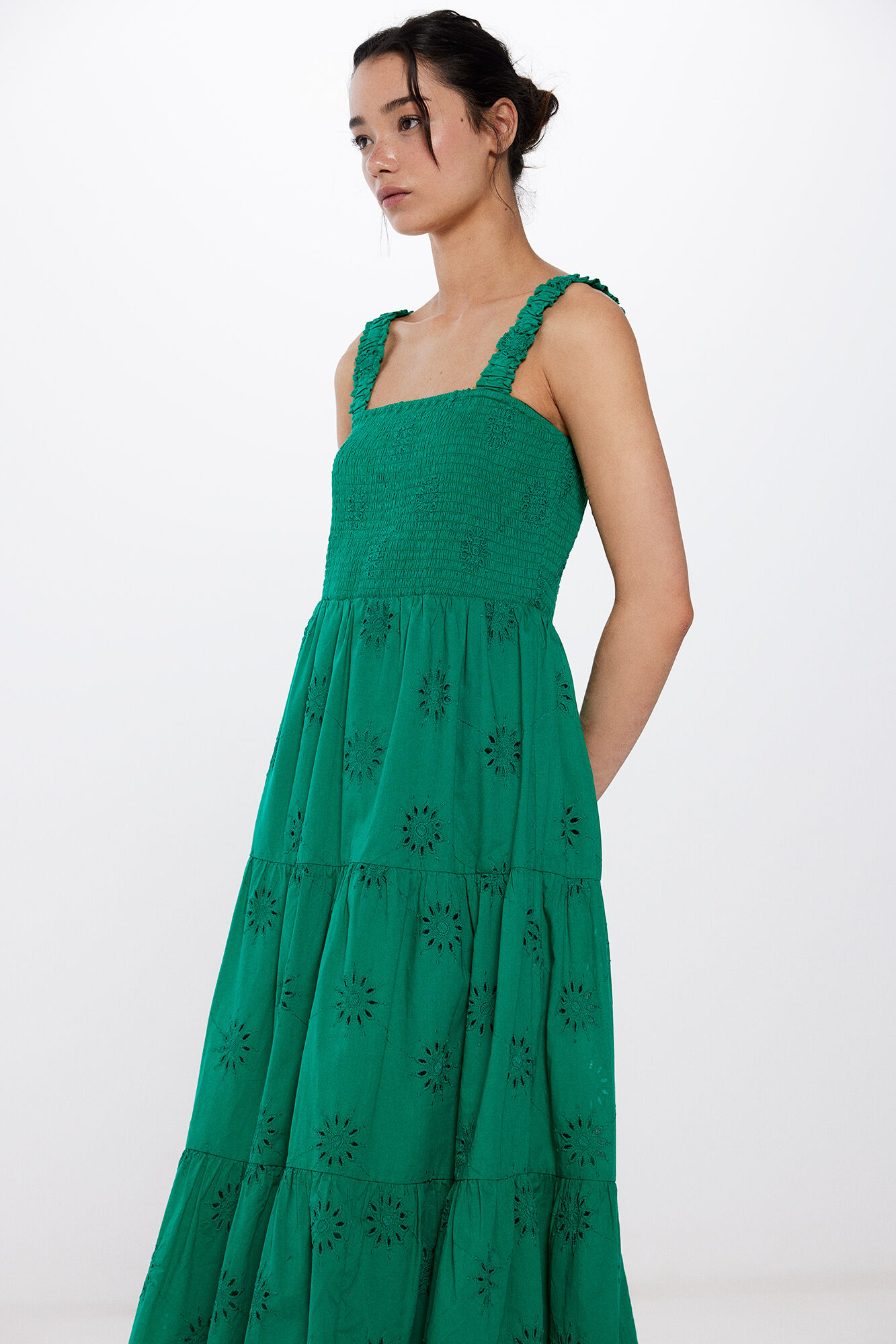 Springfield Vestido midi bordados Shiffly verde