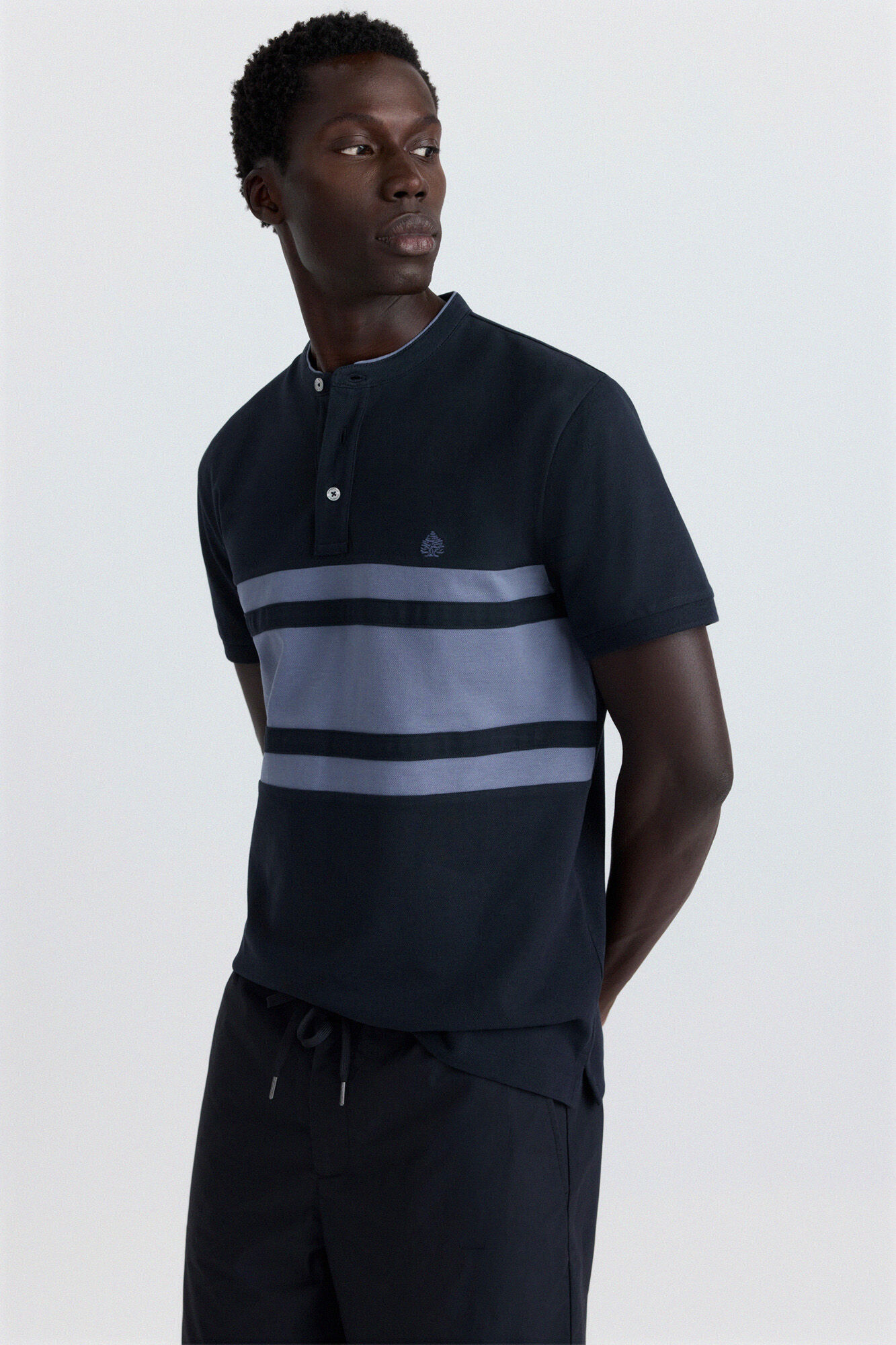 Springfield Polo cuello mao bloques de color slim fit