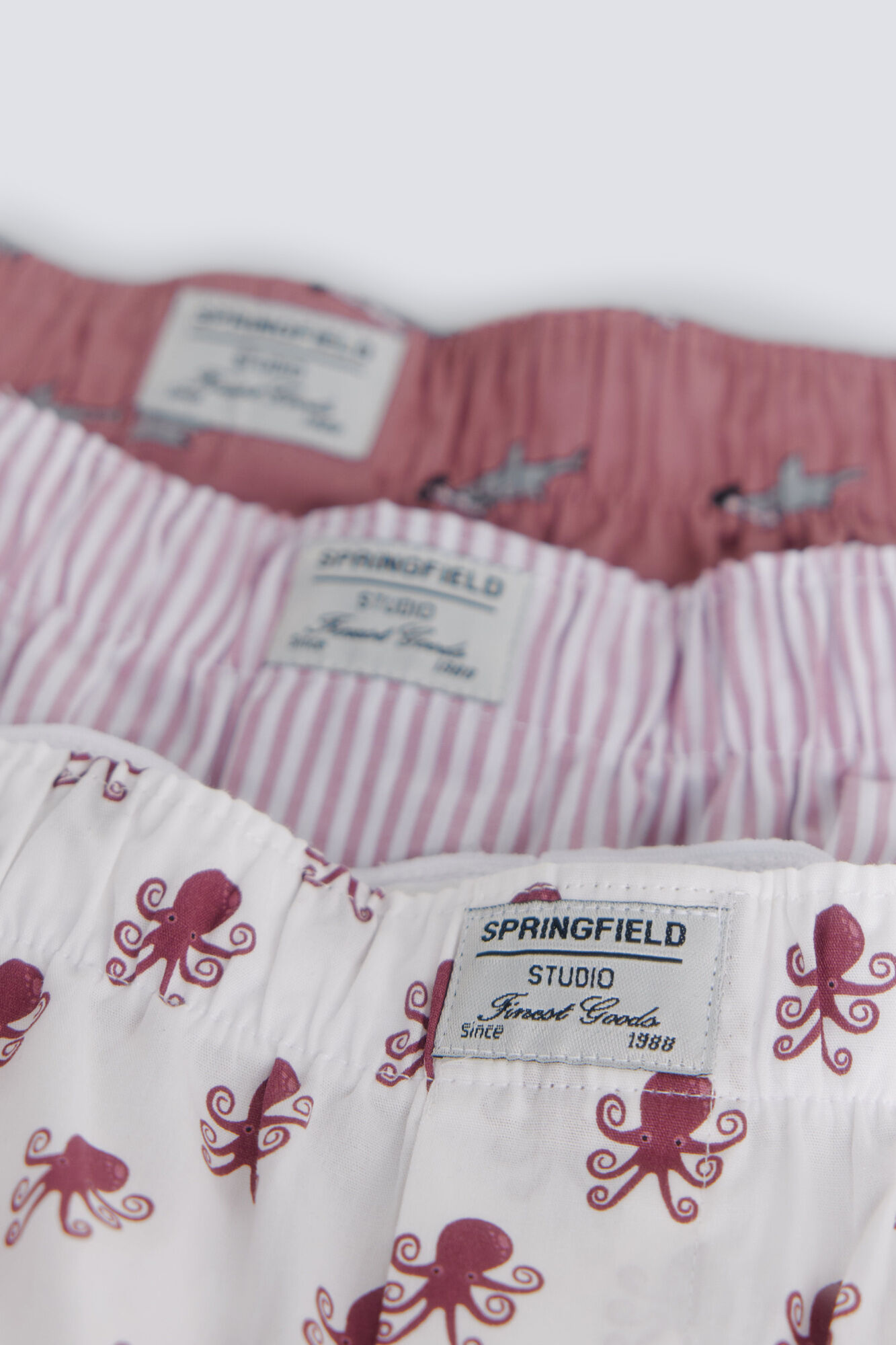 Springfield Pack de 3 calzones con estampado de animales marinos rosa