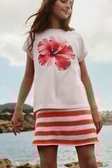 Springfield Playera hibiscus niña rosa