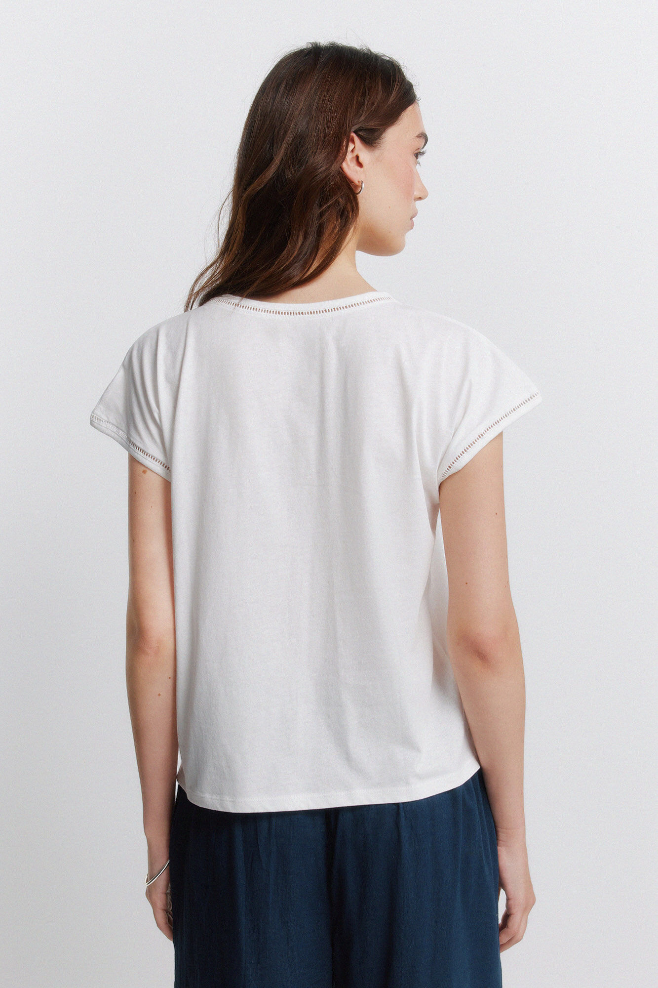 Springfield Playera de manga corta con estampado blanco