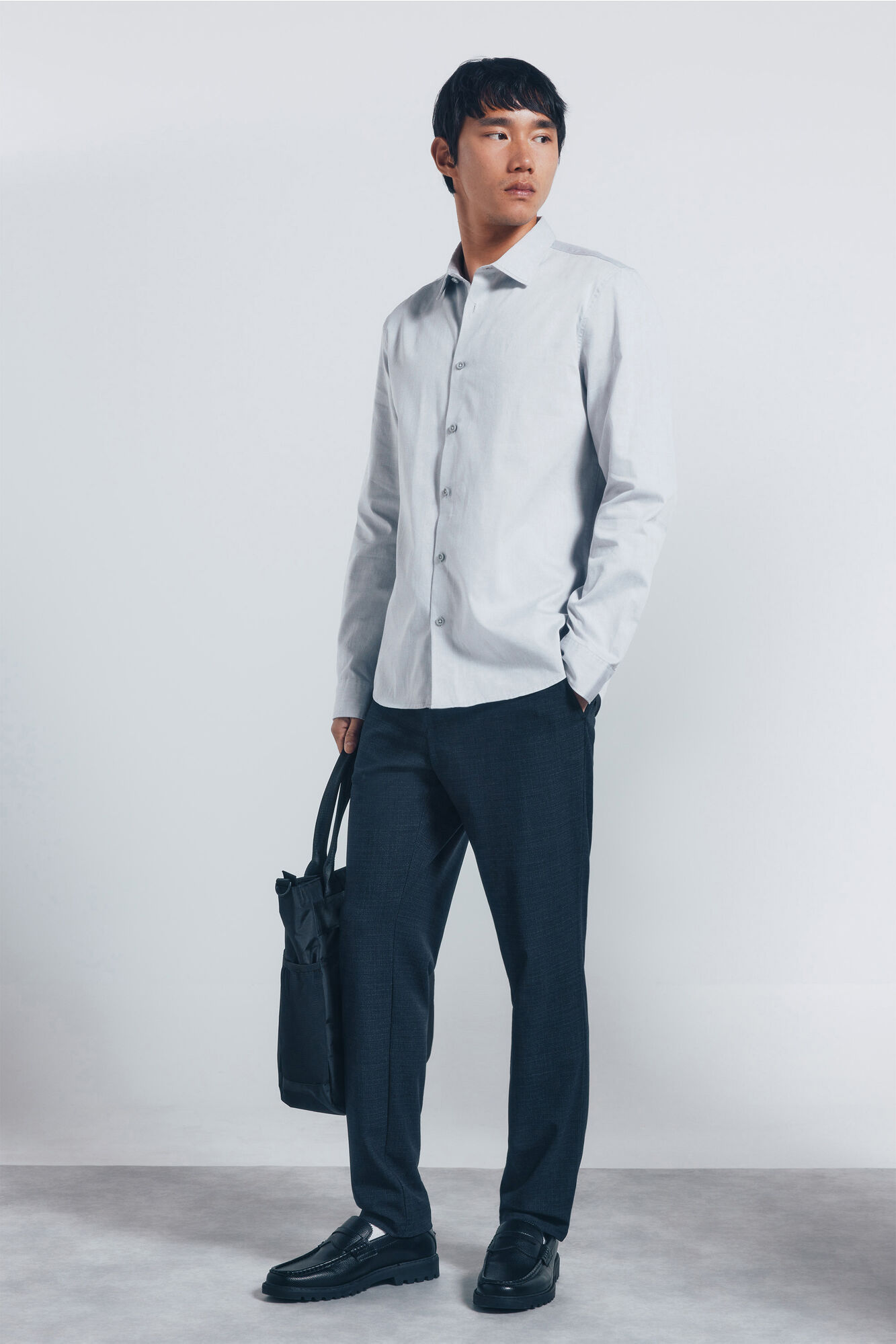 Springfield Camisa estructurada de f&aacute;cil cuidado gris