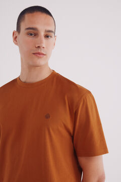 Springfield Playera básica cuello redondo naranja