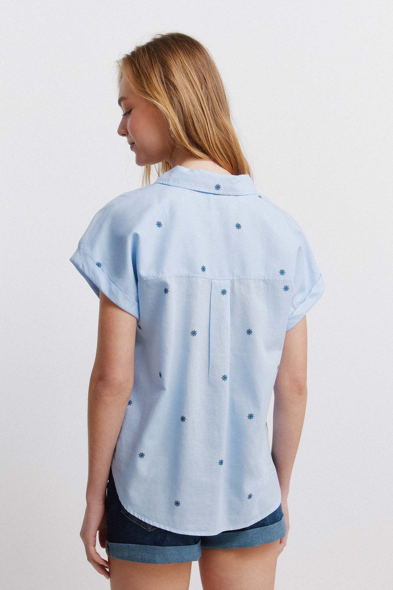 Springfield Camisa b&aacute;sica oxford azul tinta