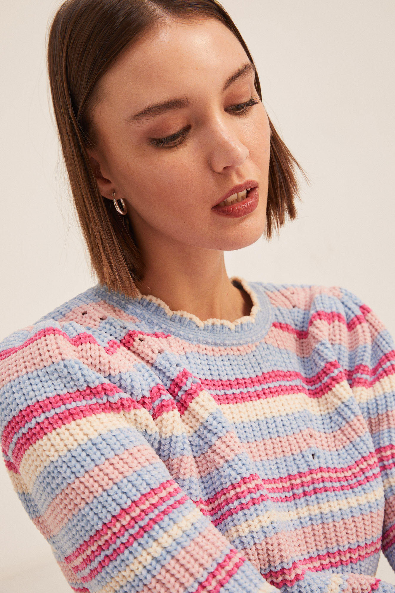 Springfield Su&eacute;ter Chenilla Rayas azul