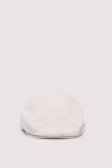 Springfield Gorra plana  mezcla lino textura marfil