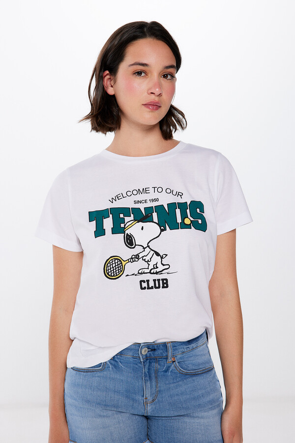 Springfield Playera "Tennis Snoopy" blanco