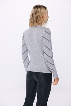 Springfield Suéter chevron lurex gris