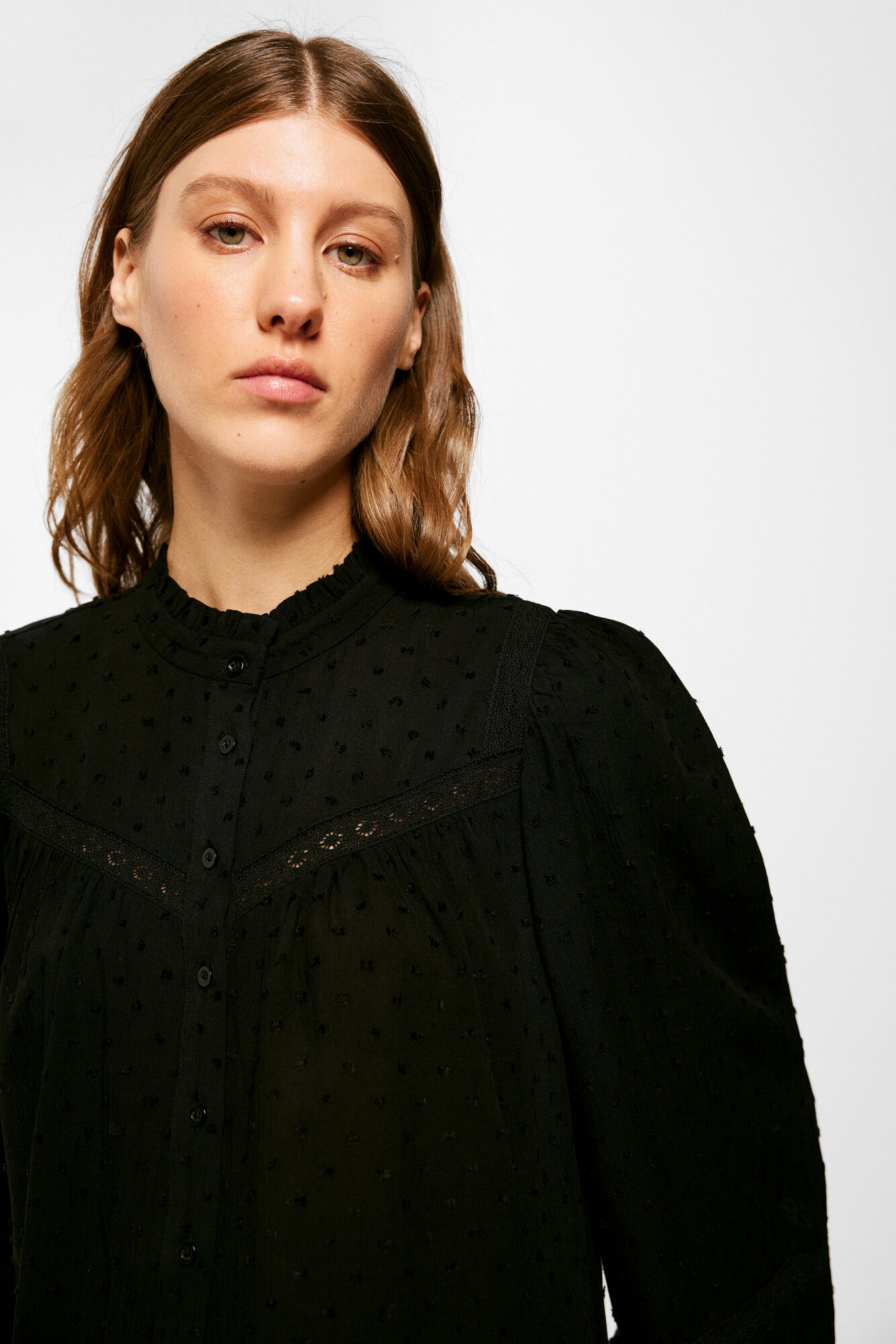 Springfield Blusa Lace Negra negro
