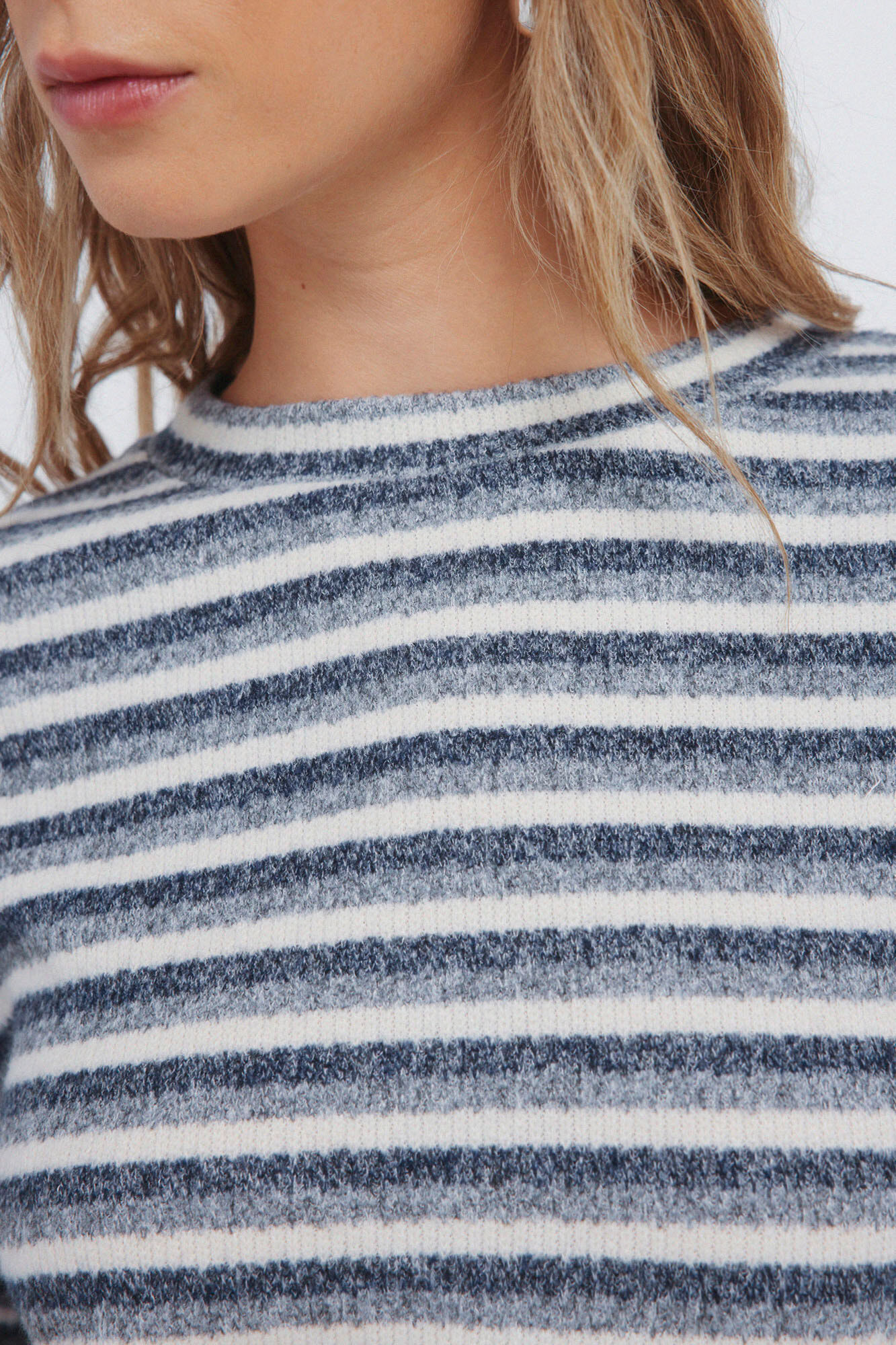 Springfield Jersey chenilla doble raya nude