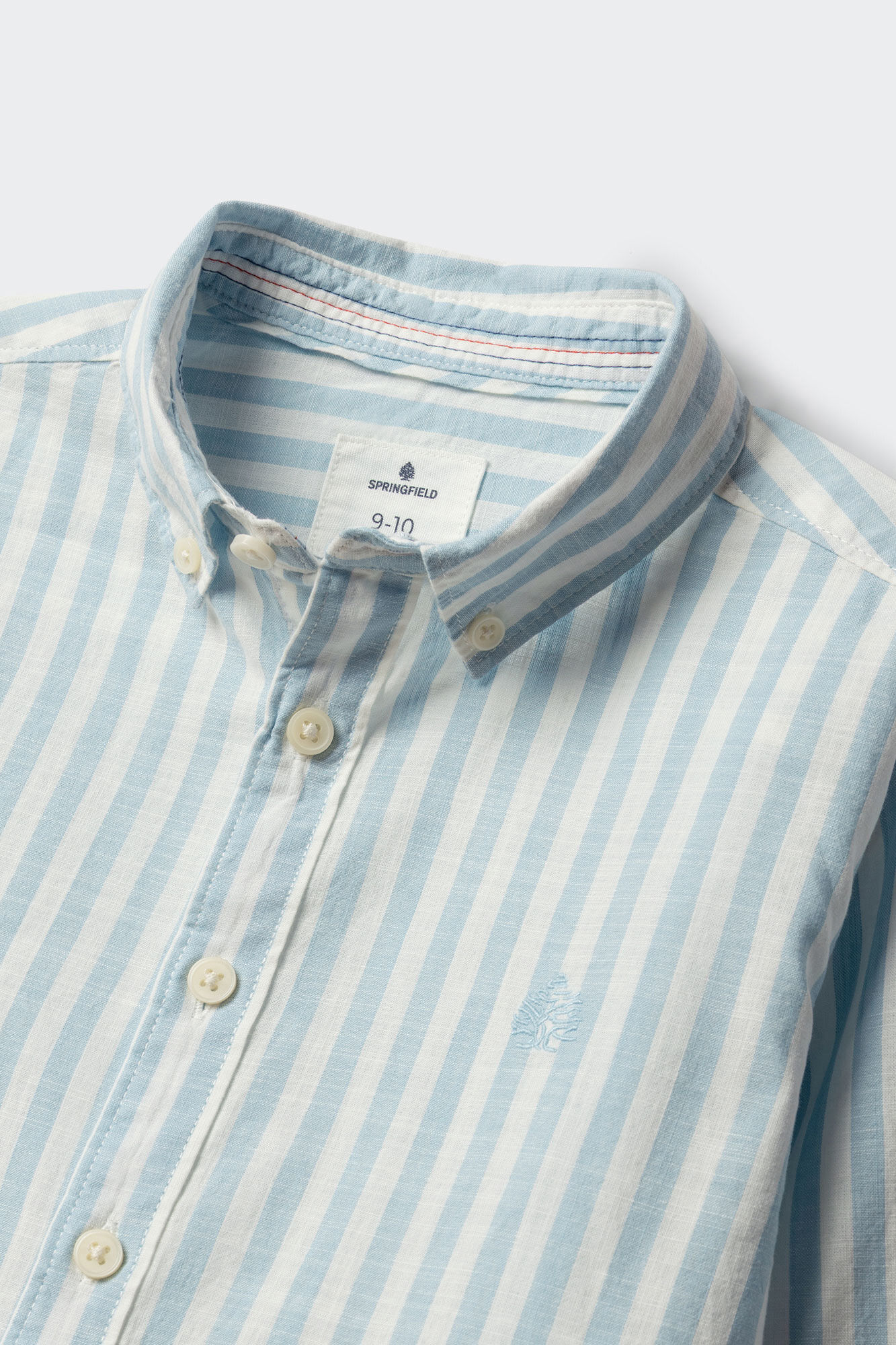 Springfield Kids Camisa de algod&oacute;n slub para ni&ntilde;o azul indigo