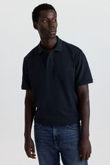 Springfield Polo de estructura slim fit azul