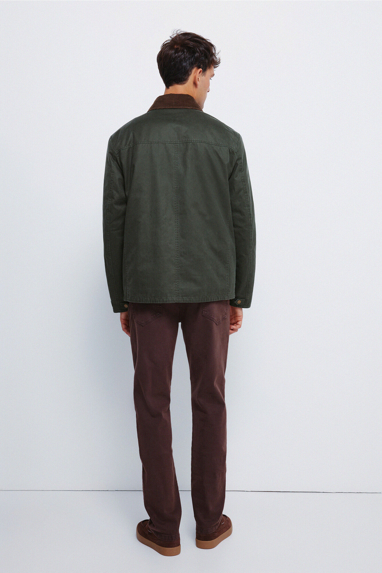 Springfield Pantal&oacute;n slim fit de 5 bolsillo caf&eacute;