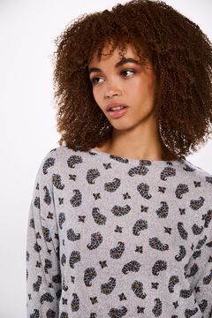 Springfield Playera estampada combinada gris