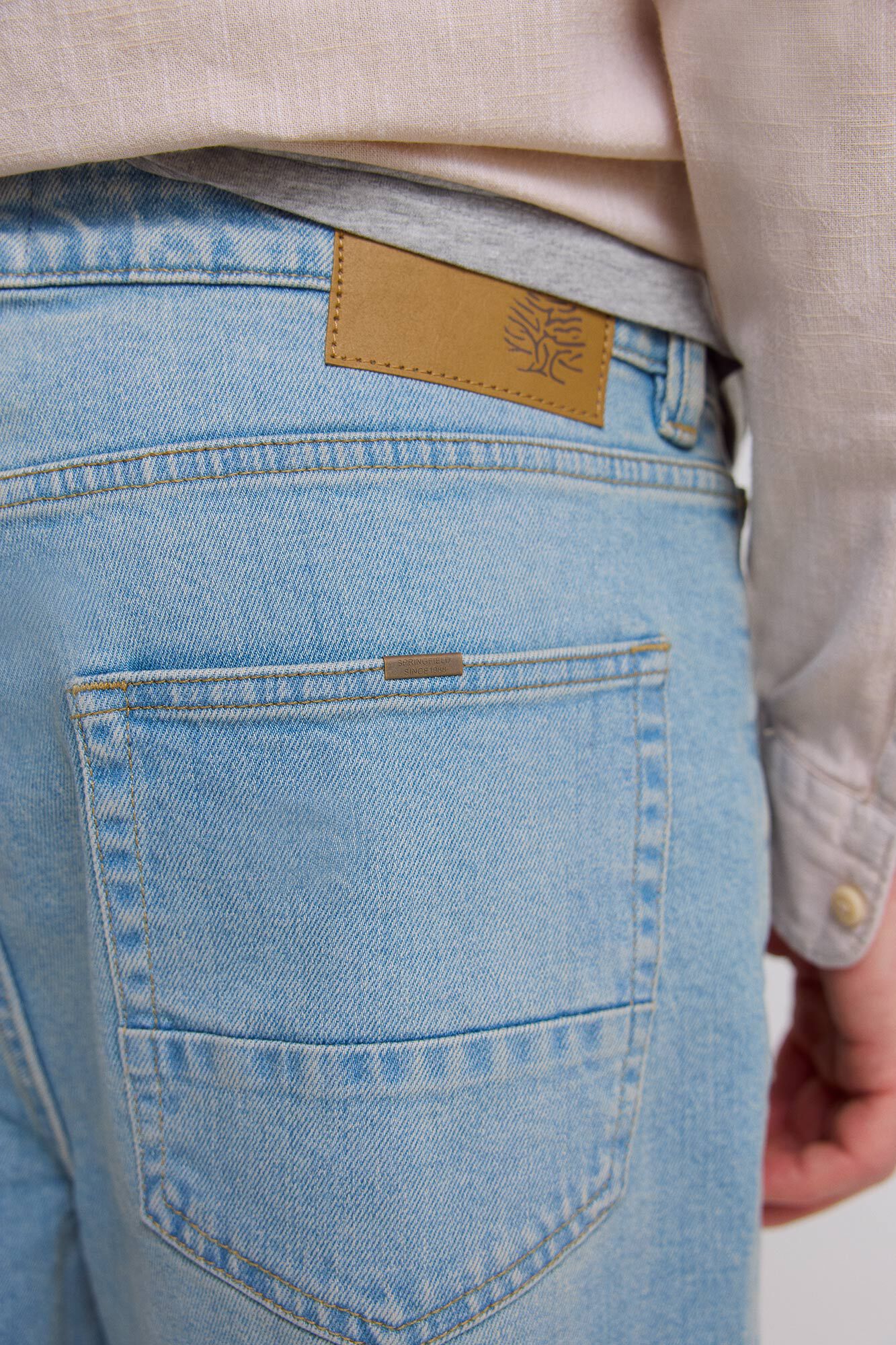Springfield Jeans sobrete&ntilde;ido regular fit azul