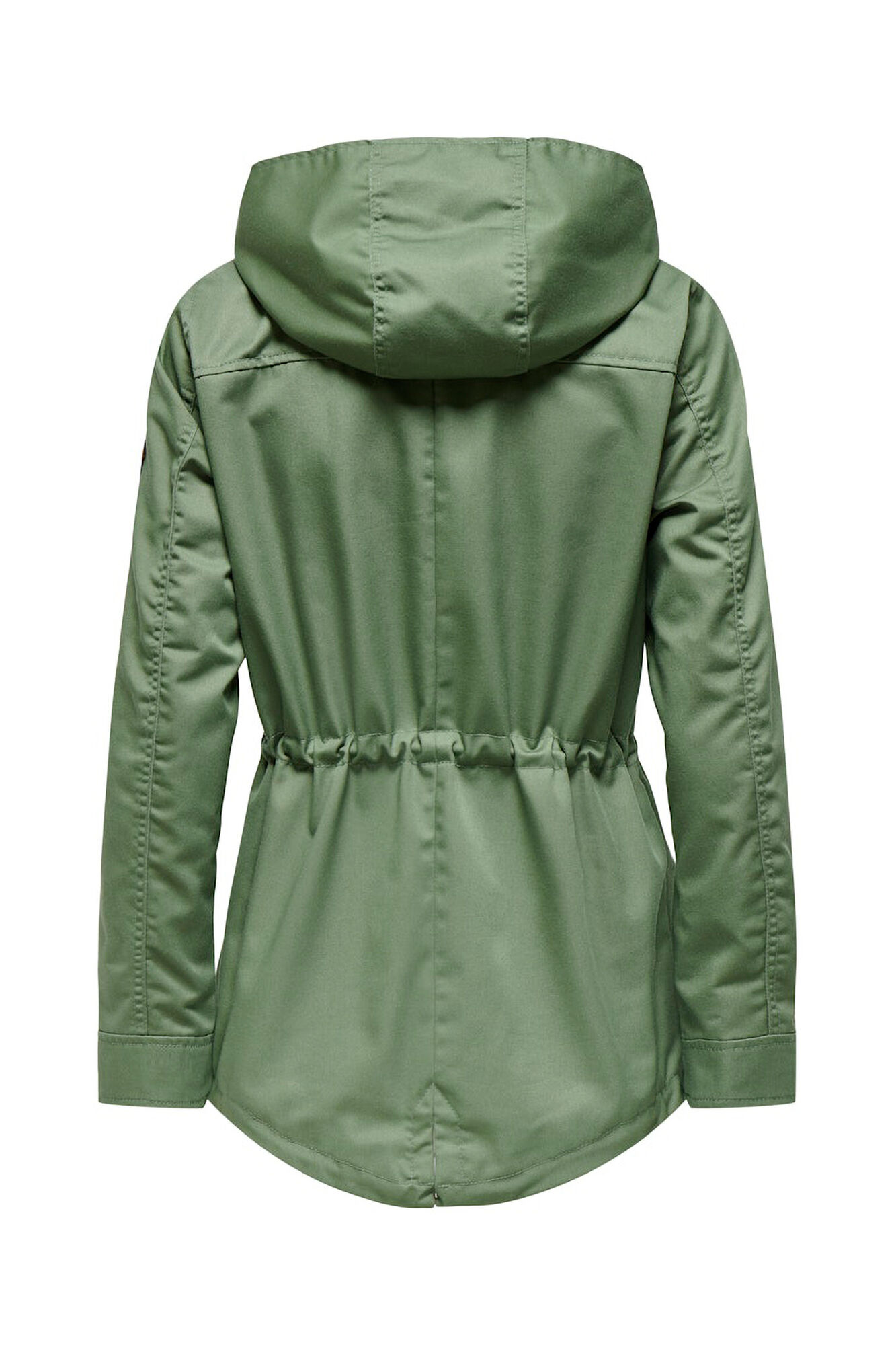 Only Parka con capucha verde