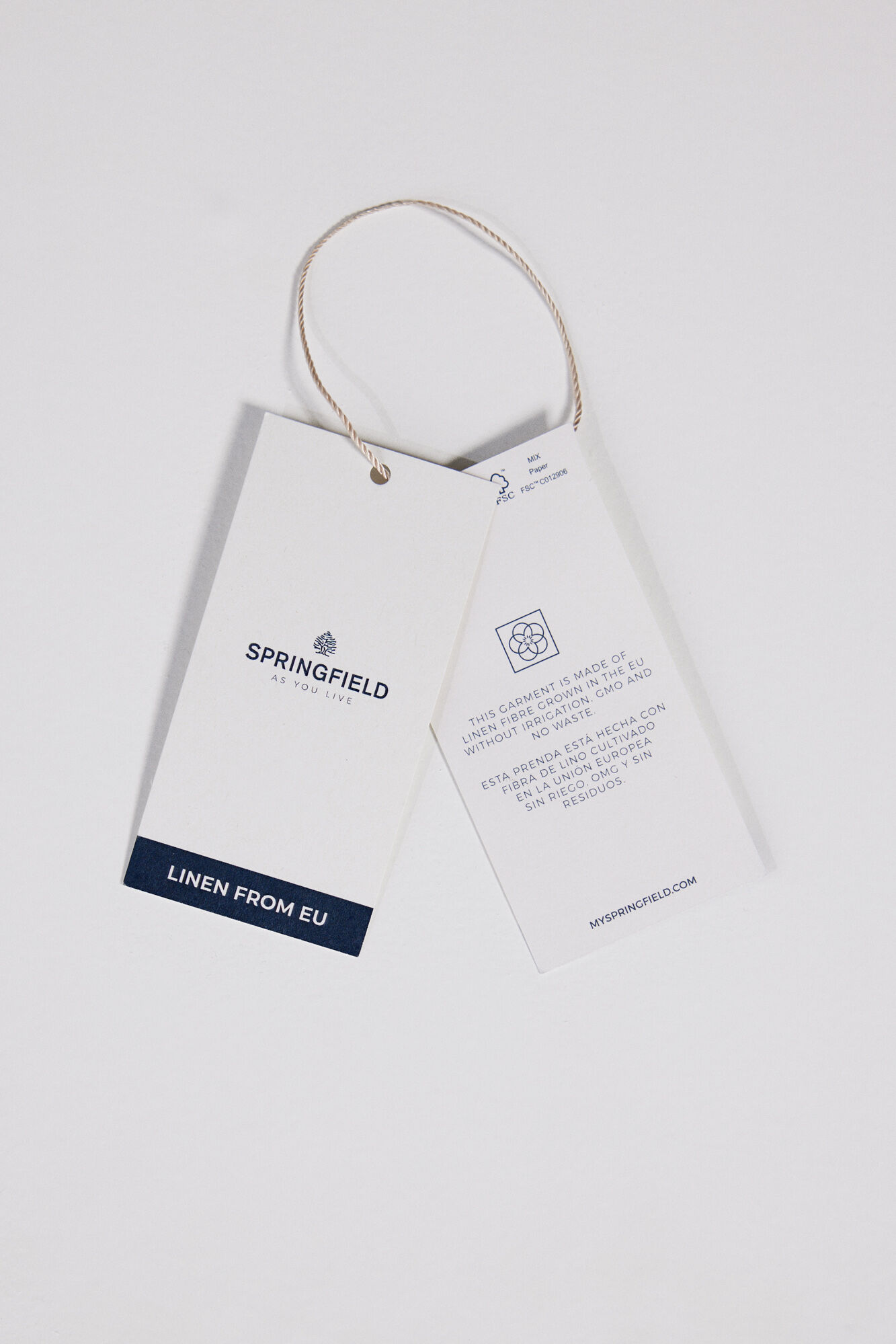 Springfield Camisa de manga corta lino estampada p&uacute;rpura