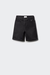 Springfield Kids Bermudas de mezclilla slim knit para ni&ntilde;o negro
