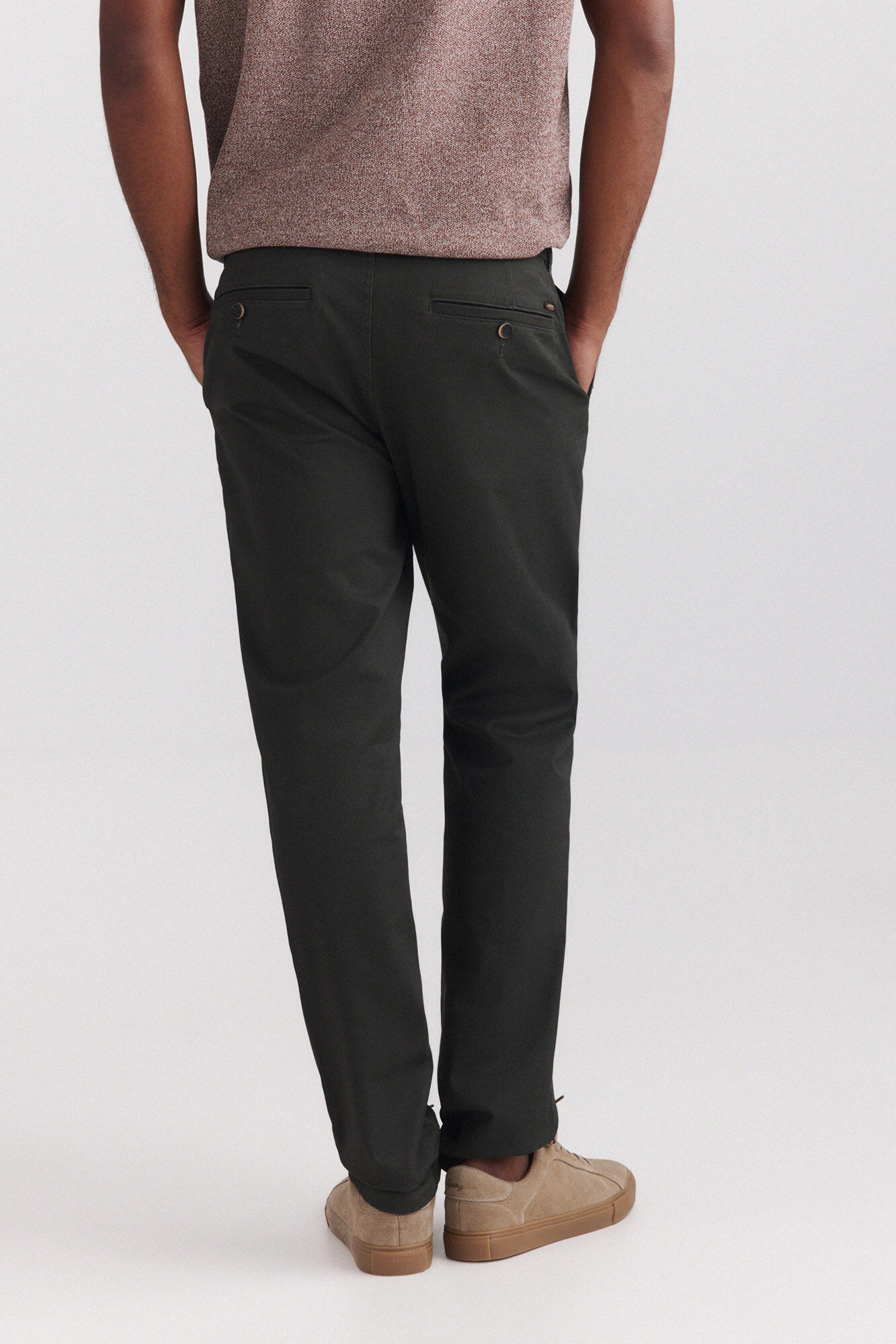 Springfield Pantal&oacute;n chino microestampado slim fit kaki