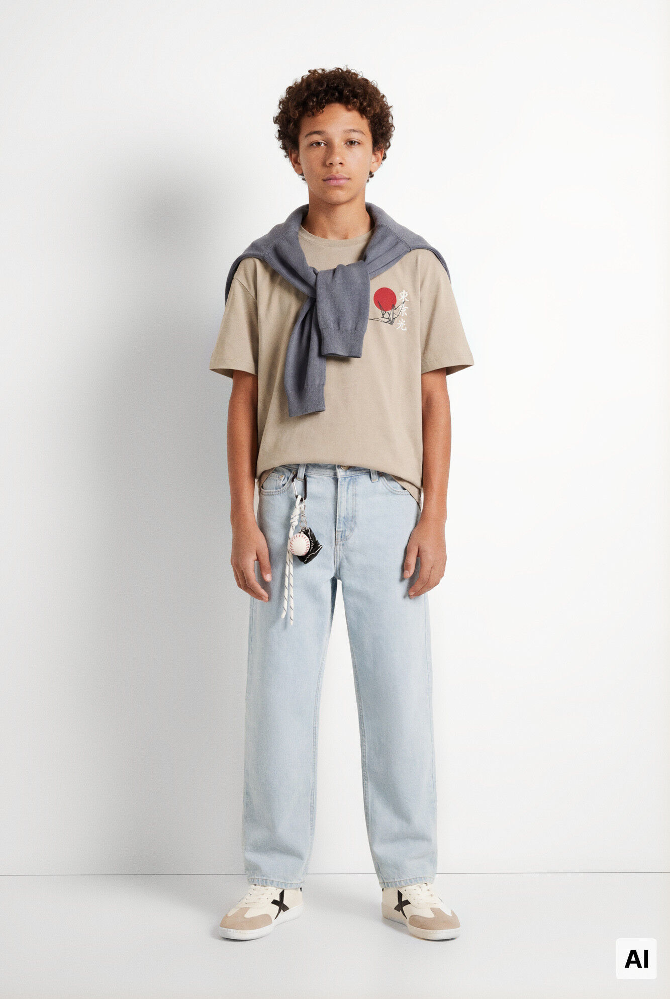 Springfield Kids Playera manga corta Monte Fuji ni&ntilde;o caf&eacute;