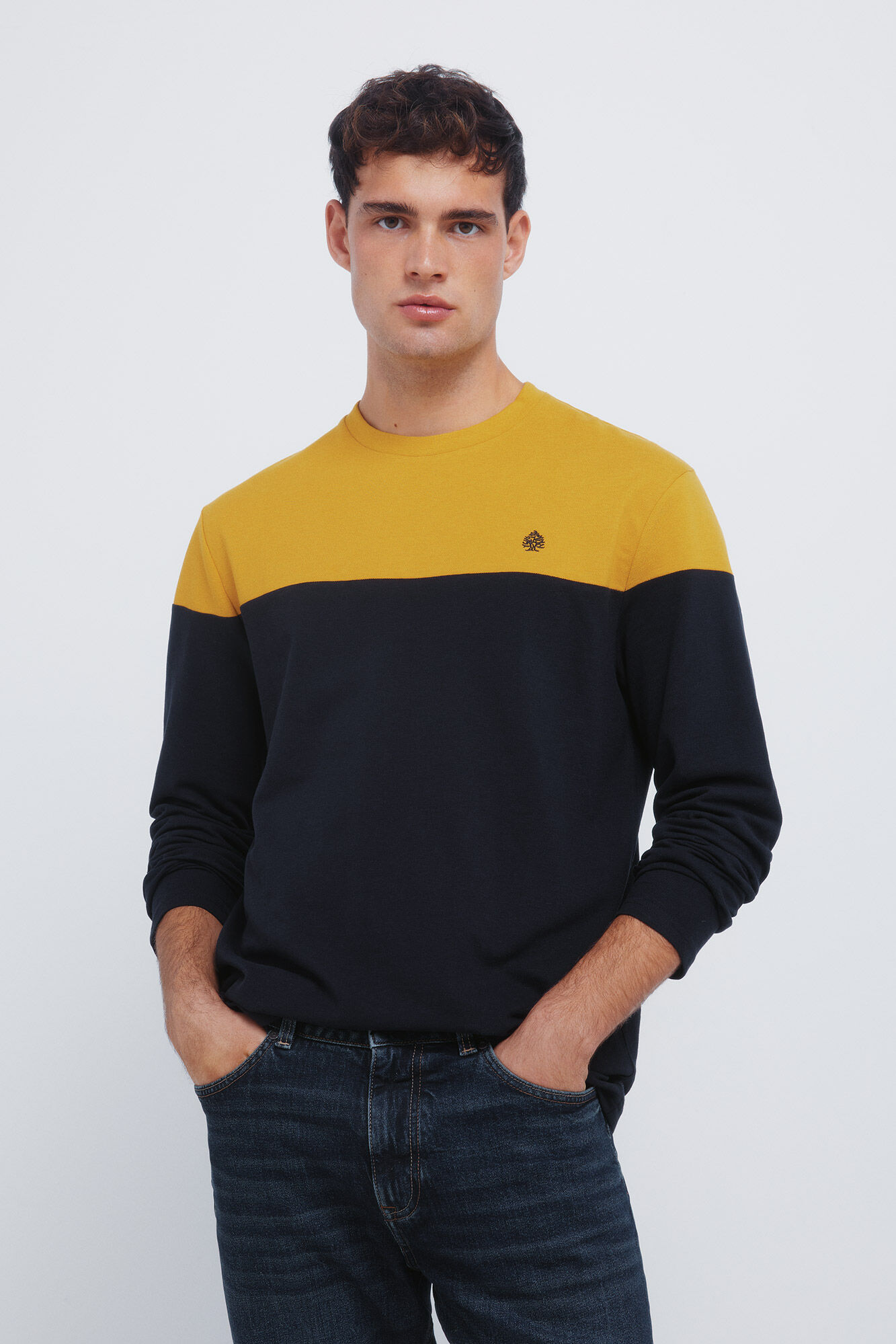 Springfield playera de piqu&eacute; de manga larga con cortes
