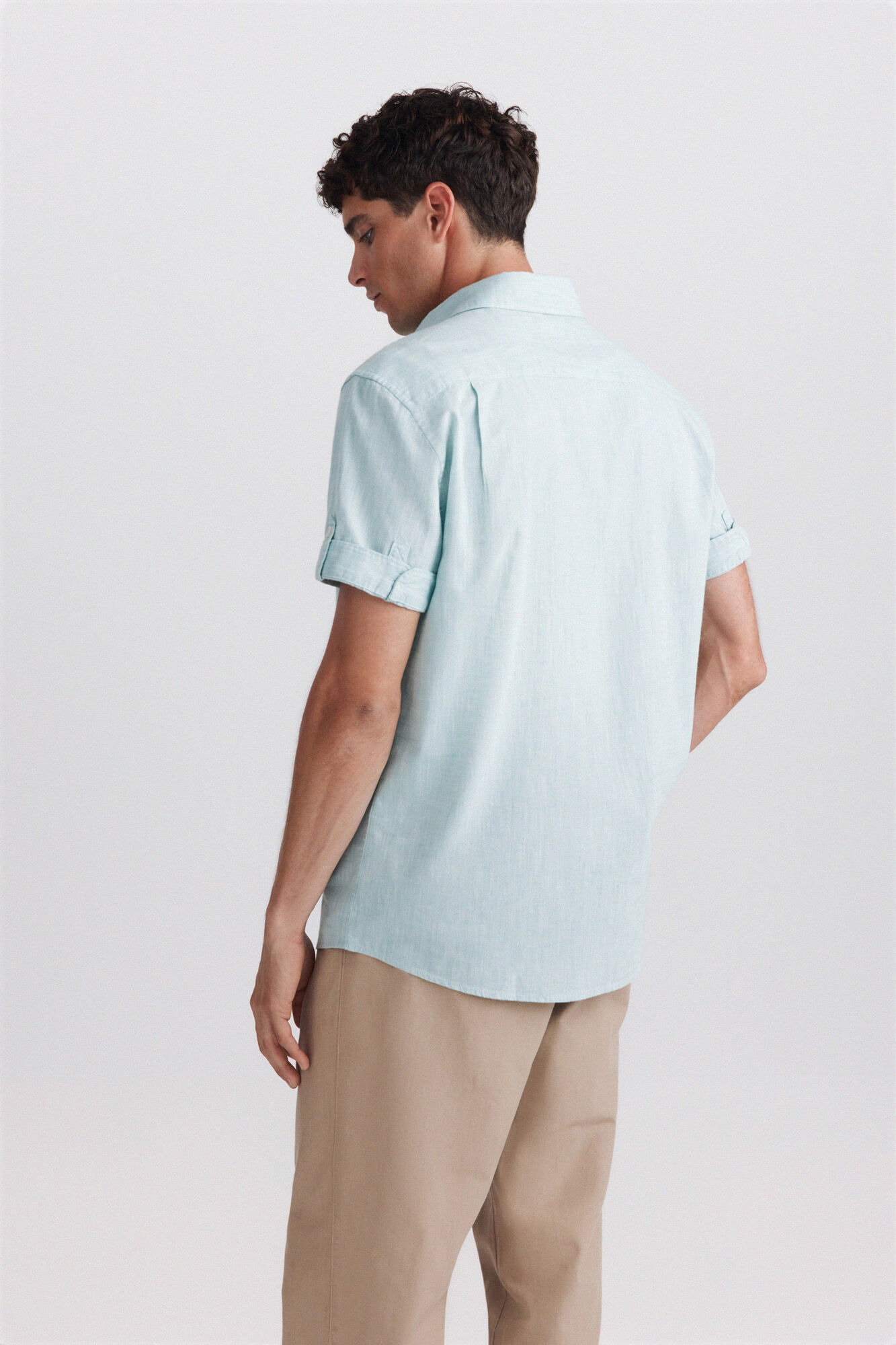 Springfield Camisa de manga corta con vuelta caza oscuro