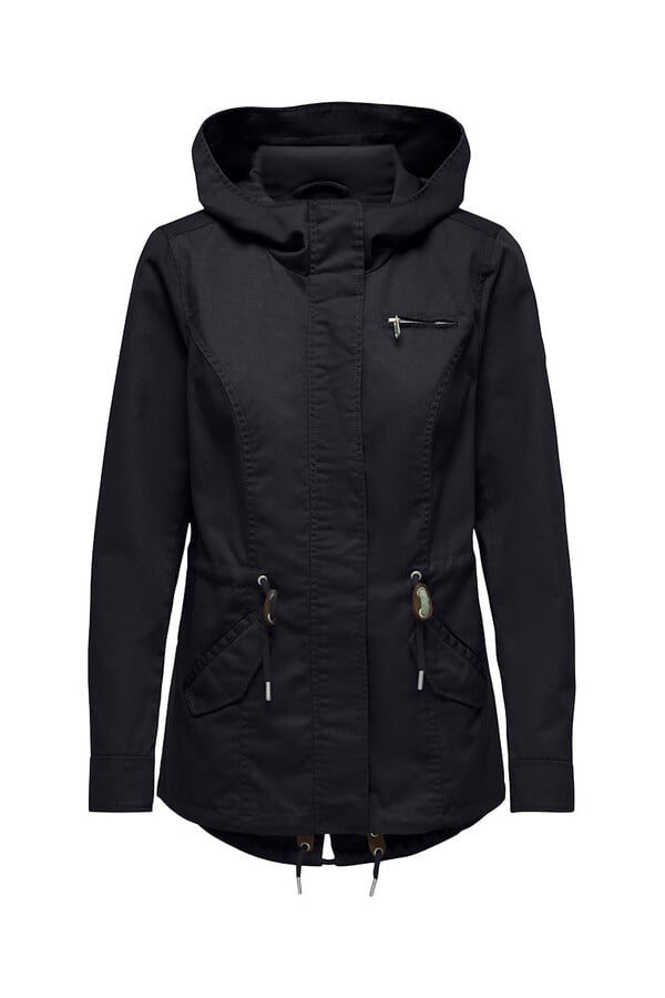 Only Parka con capucha gris