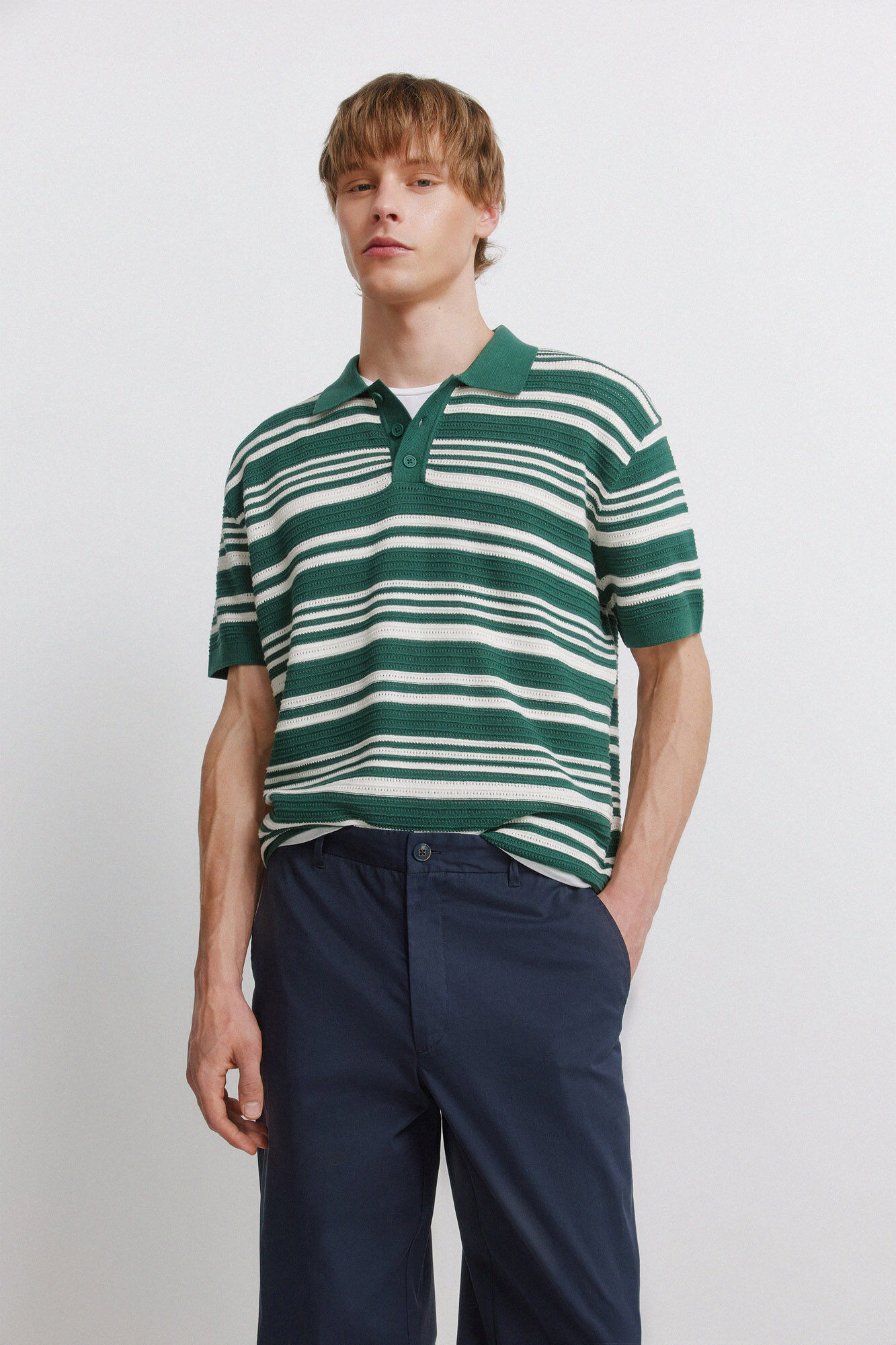 Springfield Pantal&oacute;n chino ligero corte relajado azulado