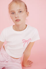 Springfield Playera lazo niña natural