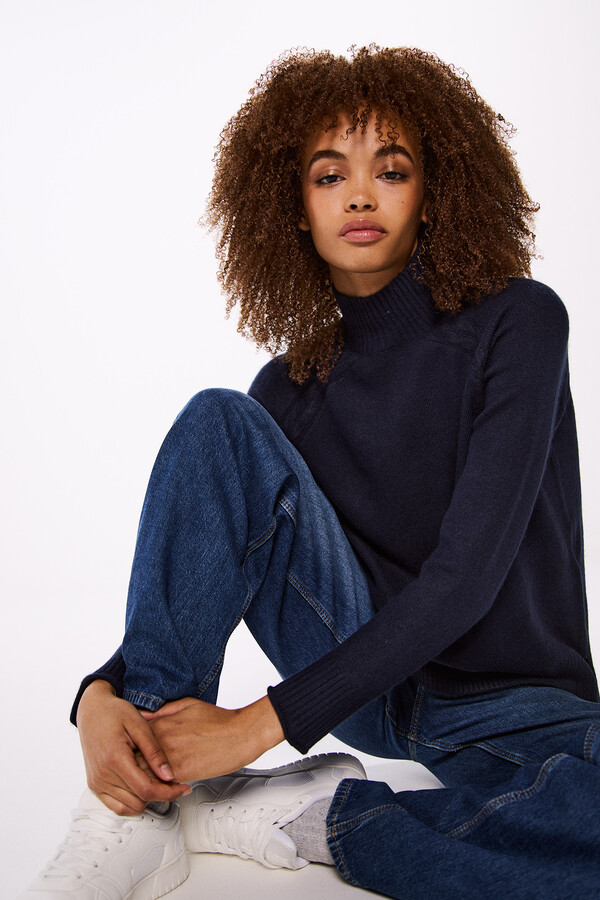 Springfield Suéter largo cuello perkins azul